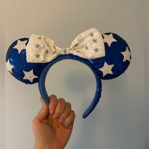 Minnie Mouse Headband Blue with White Stars